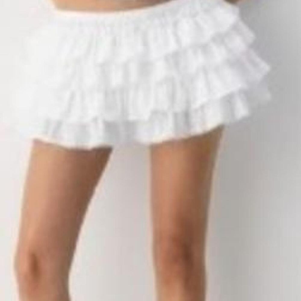 Women's Tiered Ruffle a-Line Skort, Size XXS